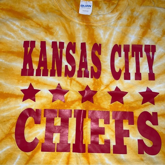 KC Chiefs Cropped Tie-dyed Wylie Tee small - Picture 2 of 4